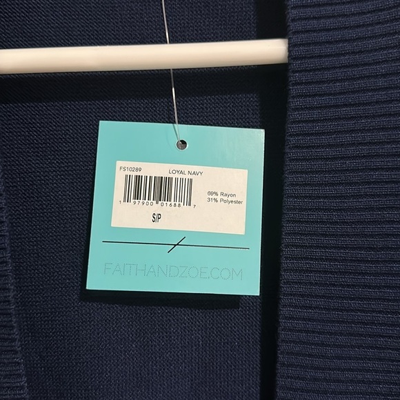 Chic Navy Open Cardigan - Picture 2 of 5